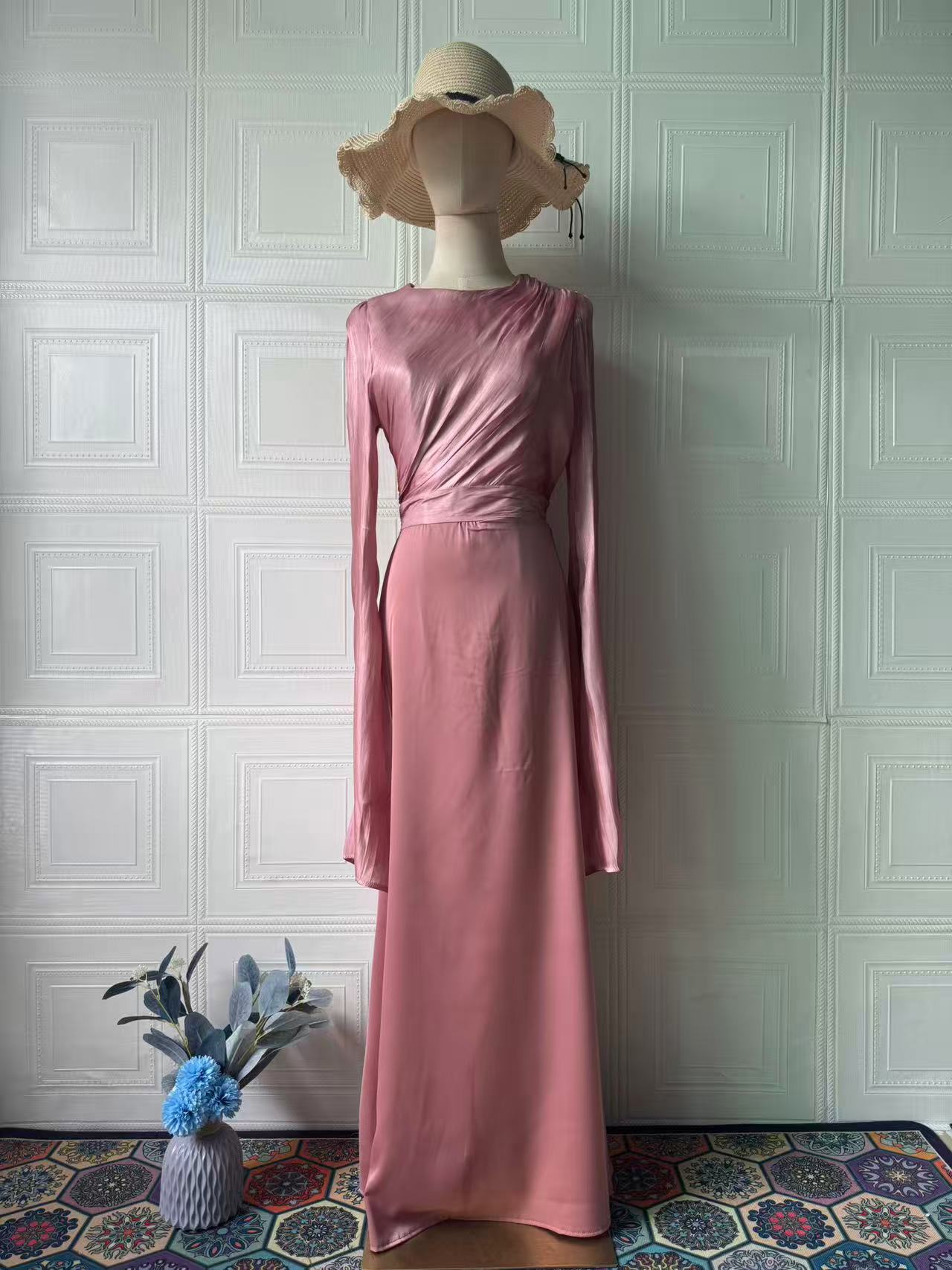 Polyester Long Sleeve Dress Dress Women